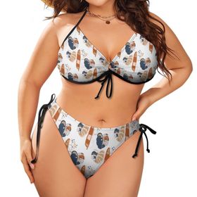 AILLOSA YH-588 Karın Kontrolü İki Parça Büyük Beden Kadın Bikini Seti