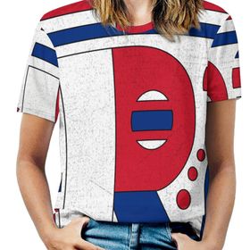 AILLOSA YH-593 Tamamı Baskılı Kısa Kollu Yuvarlak Yaka Kadın T-shirt
