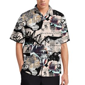AILLOSA YH-599 Aloha Hawaii 3D Desen Kısa Kollu Erkek Gömlek
