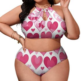 AILLOSA YH-6 Geniş Askılı Orta Bel Büyük Beden Kadın Bikini Seti
