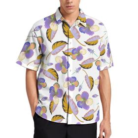 AILLOSA YH-609 Aloha Hawaii 3D Desen Kısa Kollu Erkek Gömlek