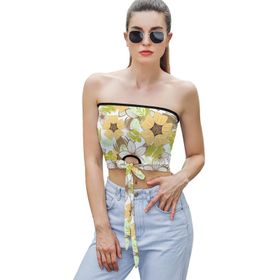 AILLOSA YH-611 Seksi File Tüp Üst Yaz Tube Top Tank Tops Kadın Askılı Üst Bluz