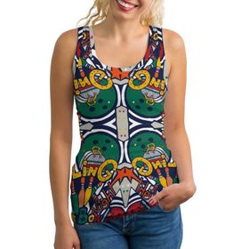 AILLOSA Yh-622 Askılı Kolsuz Bol Kesim Kadın T-shirt