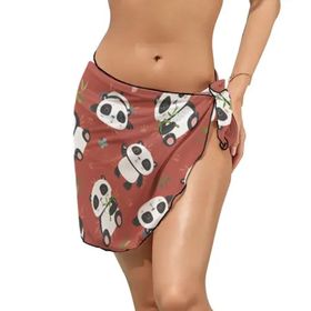 AILLOSA YH-624 Wrap Sarong Beyaz Siyah Kadın Plaj Elbise