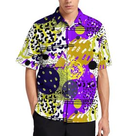 AILLOSA YH-625 Aloha Hawaii 3D Desen Kısa Kollu Erkek Gömlek