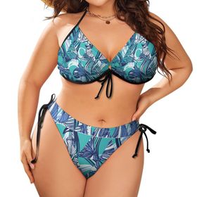 AILLOSA YH-629 Karın Kontrolü İki Parça Büyük Beden Kadın Bikini Seti