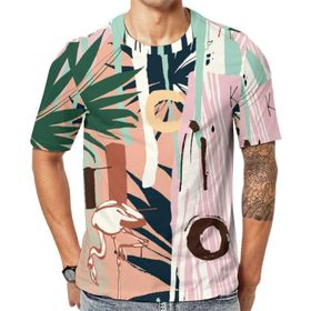 AILLOSA YH-63 3D Baskılı Desenli Kısa Kollu Erkek T-shirt