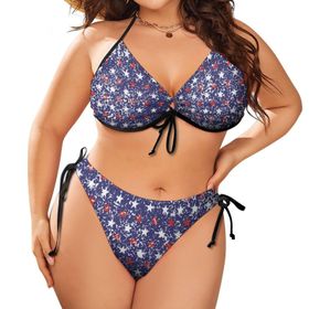 AILLOSA YH-633 Karın Kontrolü İki Parça Büyük Beden Kadın Bikini Seti