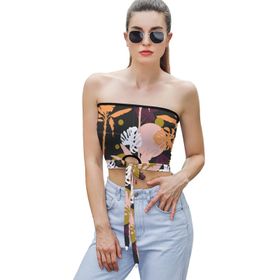 AILLOSA YH-641 Seksi File Tüp Üst Yaz Tube Top Tank Tops Kadın Askılı Üst Bluz