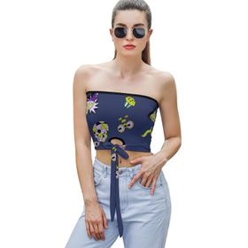 AILLOSA YH-643 Seksi File Tüp Üst Yaz Tube Top Tank Tops Kadın Askılı Üst Bluz