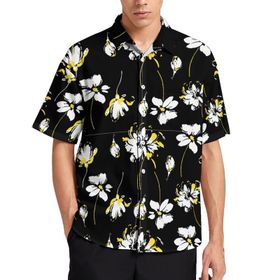 AILLOSA YH-645 Aloha Hawaii 3D Desen Kısa Kollu Erkek Gömlek