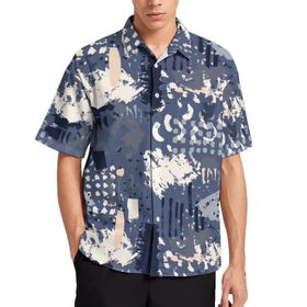 AILLOSA YH-647 Aloha Hawaii 3D Desen Kısa Kollu Erkek Gömlek