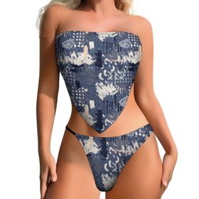 AILLOSA YH-647 Karın Kontrolü İki Parça Kadın Bikini Seti