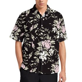AILLOSA YH-657 Aloha Hawaii 3D Desen Kısa Kollu Erkek Gömlek