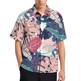 AILLOSA YH-659 Aloha Hawaii 3D Desen Kısa Kollu Erkek Gömlek