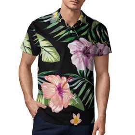 AILLOSA YH-66 3D Baskılı Desen Kısa Kollu Polo Yaka Erkek T-shirt