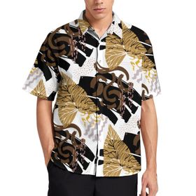 AILLOSA YH-660 Aloha Hawaii 3D Desen Kısa Kollu Erkek Gömlek