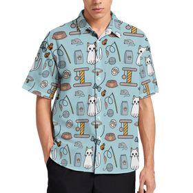 AILLOSA YH-672 Aloha Hawaii 3D Desen Kısa Kollu Erkek Gömlek