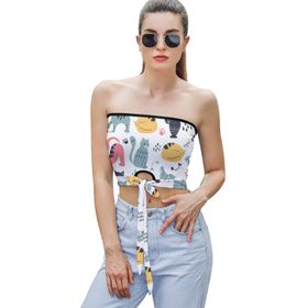 AILLOSA YH-673 Seksi File Tüp Üst Yaz Tube Top Tank Tops Kadın Askılı Üst Bluz