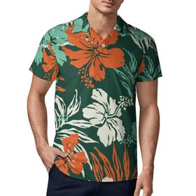 AILLOSA YH-68 3D Baskılı Desen Kısa Kollu Polo Yaka Erkek T-shirt