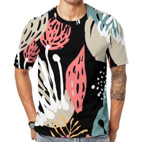 AILLOSA YH-683 Her Şey Baskılı Kısa Kollu Erkek T-shirt