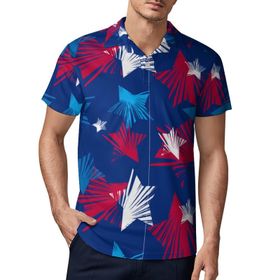 AILLOSA YH-691 3D Baskılı Desen Kısa Kollu Polo Yaka Erkek T-shirt