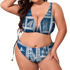 AILLOSA YH-695 Dolgulu İki Parça Büyük Beden Kadın Bikini Seti