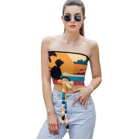 AILLOSA YH-696 Seksi File Tüp Üst Yaz Tube Top Tank Tops Kadın Askılı Üst Bluz