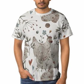 AILLOSA YH-82 3D Baskılı Desenli Kısa Kollu Erkek T-shirt