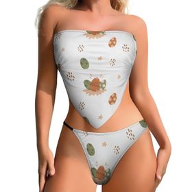 AILLOSA YH-86 Karın Kontrolü İki Parça Kadın Bikini Seti