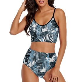 AILLOSA YH-88 Geniş Omuz Askılı Üçgen Bikini Üstü Alçak Bel İki Parça Kadın Bikini Seti