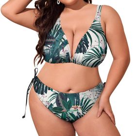 AILLOSA YH-90 Dolgulu İki Parça Büyük Beden Kadın Bikini Seti