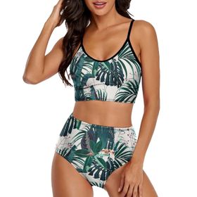 AILLOSA YH-90 Geniş Omuz Askılı Üçgen Bikini Üstü Alçak Bel İki Parça Kadın Bikini Seti