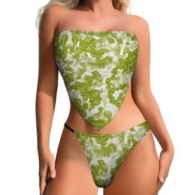 AILLOSA YH-95 Karın Kontrolü İki Parça Kadın Bikini Seti