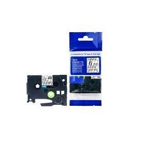 AIMO Krt-Muadil AZE-111 TZE-111 Şeffaf Üzerine Siyah Lamina 8 m 6 mm Şerit Etiket