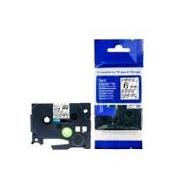 AIMO Krt-Muadil AZE-111 TZE-111 Şeffaf Üzerine Siyah Lamina 8 m 6 mm Şerit Etiket