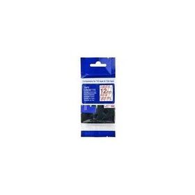 AIMO Krt-Muadil AZE-132 TZE-132 Şeffaf Üzerine Kırmızı Lamina 8 m 12 mm Şerit Etiket