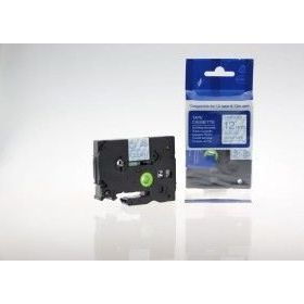 AIMO Krt-Muadil AZE-133 TZE-133 Şeffaf Üzerine Mavi Lamina 8 m 12 mm Şerit Etiket