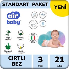 Air Baby No:3 Midi 21 Adet Bebek Bezi