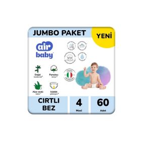 Air Baby No:4 Maxi 60 Adet Bebek Bezi