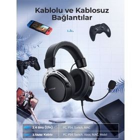Air II Siyah Surround Oyuncu Kulaklık