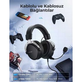 Air II Siyah Surround Oyuncu Kulaklık