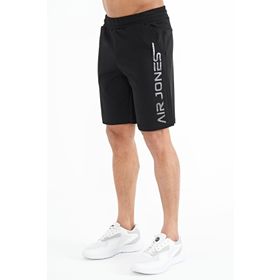 Air Jones 81245 Siyah Yan Baskılı Bağcıklı Standart Kalıp Erkek Şort