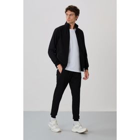 Air Jones 85178 Siyah Dik Yaka Fermuarlı Gizli Cepli Jogger Erkek Eşofman Takım
