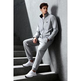 Air Jones 85198 Melanj Dik Yaka Fermuarlı Jogger Rahat Form Erkek Eşofman Takım