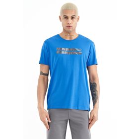 Air Jones 88204 Saks Baskılı Standart Kalıp O Yaka Erkek T-shirt