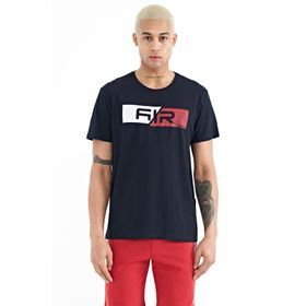 Air Jones 88205 Lacivert Baskı Detaylı O Yaka Standart Kalıp Erkek T-shirt