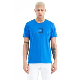 Air Jones 88230 Saks Minimal Basklı Detaylı O Yaka Standart Kalıp Erkek T-shirt