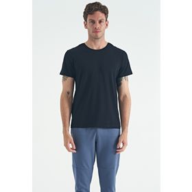 Air Jones 88245 Lacivert O Yaka Standart Kalıp Basic Erkek T-shirt