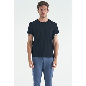 Air Jones 88245 Lacivert O Yaka Standart Kalıp Basic Erkek T-shirt